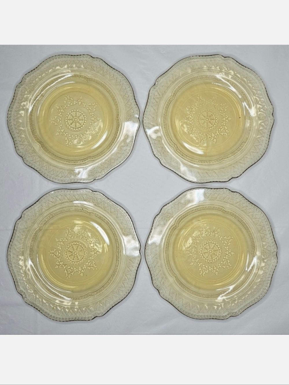 Antique 1930's Federal Glass Patrician Spoke Pattern Bread Plate